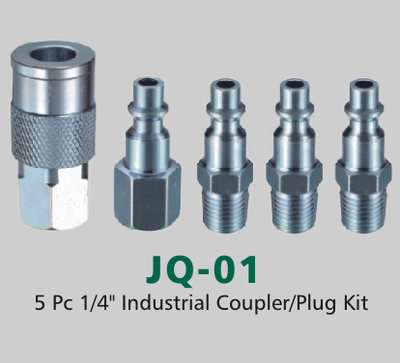 5 Pc 1/4" Industrial Coupler/Plug Kit (JQ-01)
