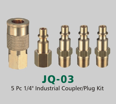 5 Pc 1/4" Industrial Coupler/Plug Kit (JQ-03)