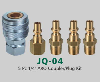 5 Pc 1/4" ARO Coupler/Plug Kit (JQ-04)
