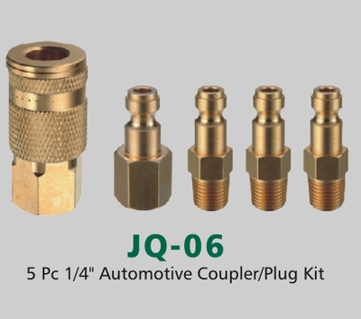 5 Pc 1/4" Automotive Coupler/Plug Kit &nbsp;(JQ-06)